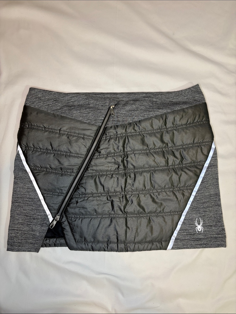 Spyder Solitude Quilted Puffer Active Two Way Zip Mini Skirt Athletic Women’s 12